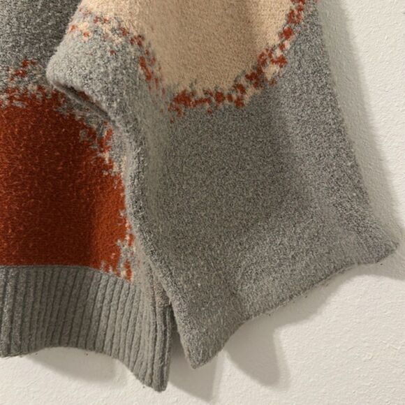 World Market Mock Neck Sweater Womens One Size Oversized Lagenlook Boho Artsy - Picture 4 of 8